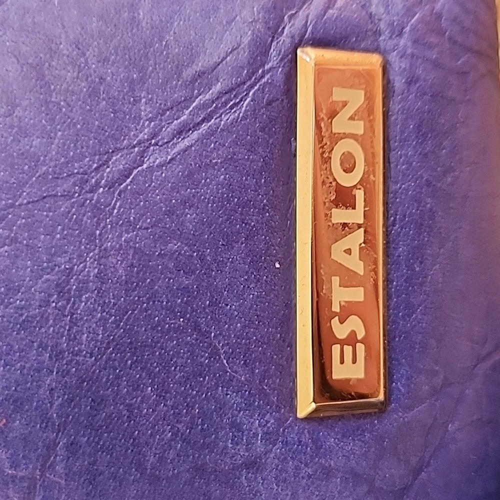Estelon Electric Blue Leather Crossbody/Wristlet/ Clutch with Tassels EUC - Picture 2 of 14